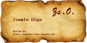 Zsemle Olga névjegykártya