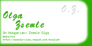 olga zsemle business card